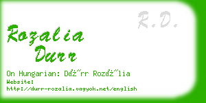 rozalia durr business card